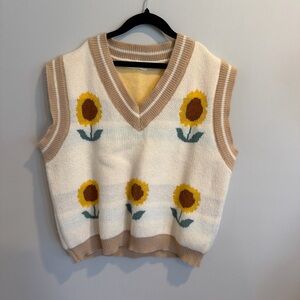 Sunflower Knit Sweater Vest